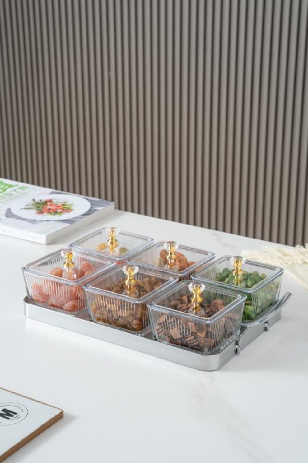 Gaolinci Keramikschalen Set – 4 Stück, Rund, Glasiert, 12,7/15,2 Cm Ø – Für Snacks, Gurken, Beilagen