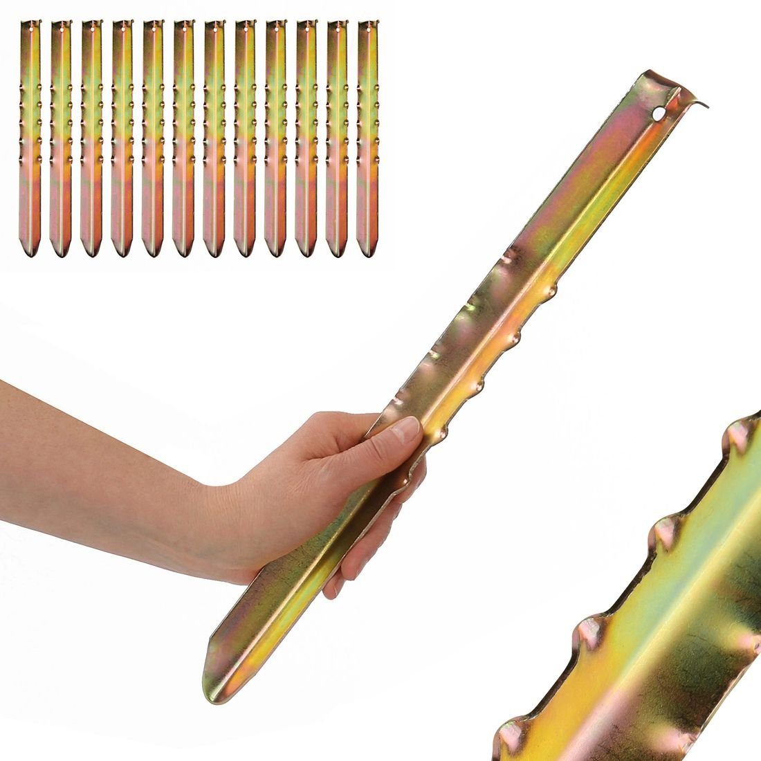 yourGEAR Zelthering your GEAR 12 x Zelthering VX 400 - V-Profil Heringe Stahl 400x35x15mm