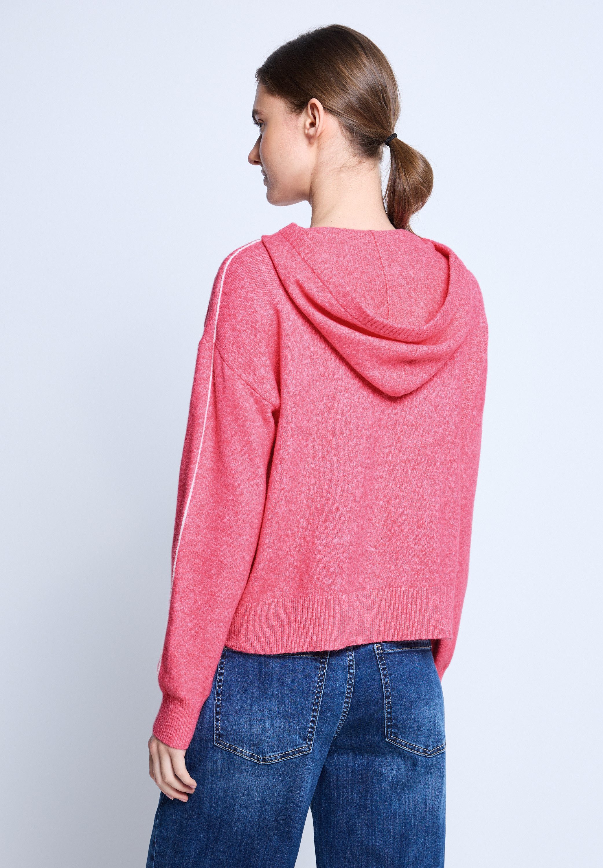 STREET ONE STUDIO Kapuzenpullover mit Galon-Streifen