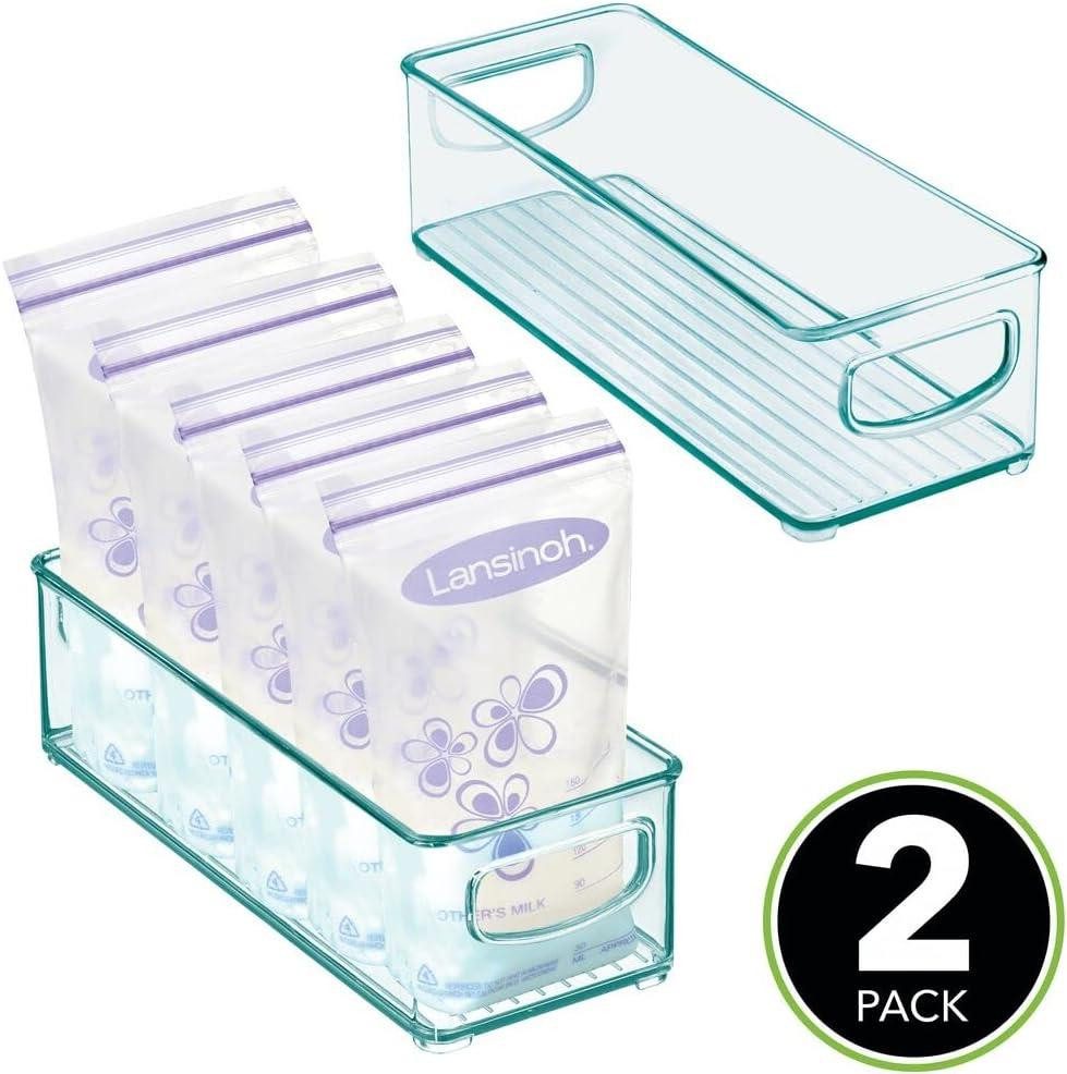 mDesign Aufbewahrungssystem mDesign Kunststoffbox Aufbewahrung Organizer 2er-Set Kunststoff Hell
