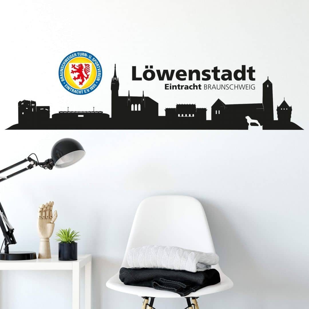 Eintracht Braunschweig Wandtattoo Fußball Wandtattoo Löwenstadt günstig online kaufen