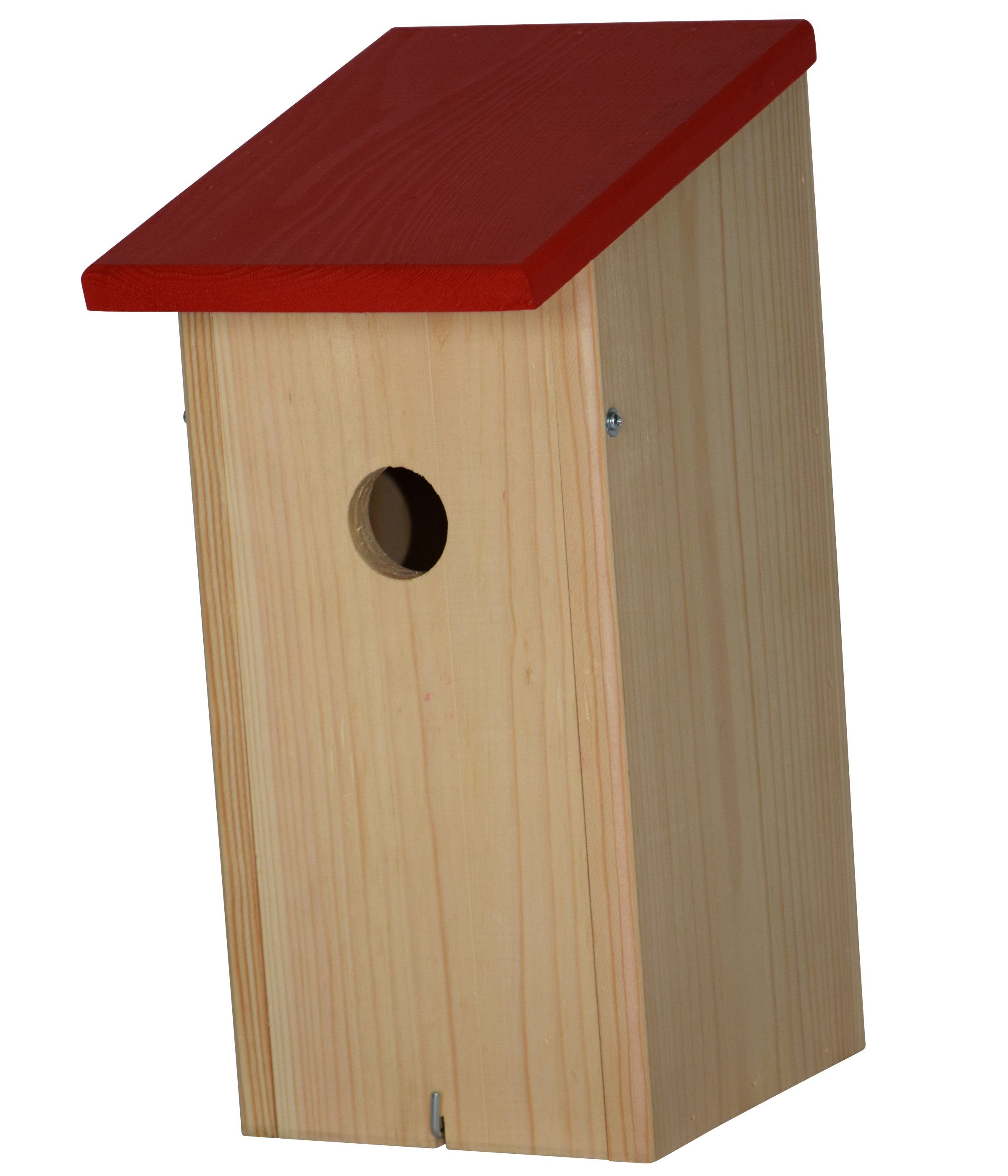 Dehner Nistkasten Natura Premium Nisthöhle Birga, 16 x 32.5 x 20.5 cm, 32 mm Einflugloch, aus FSC®-zertifiziertem Kiefernholz, leicht zu reinigen