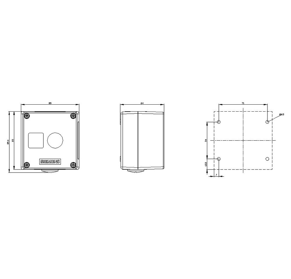 Thumbnail - Relais-Modul Siemens 3SU1851-0AA00-0AB1 Leergehäuse 1 Einbaustelle, für Bodenbefest, (3SU1851-0AA00-0AB1)