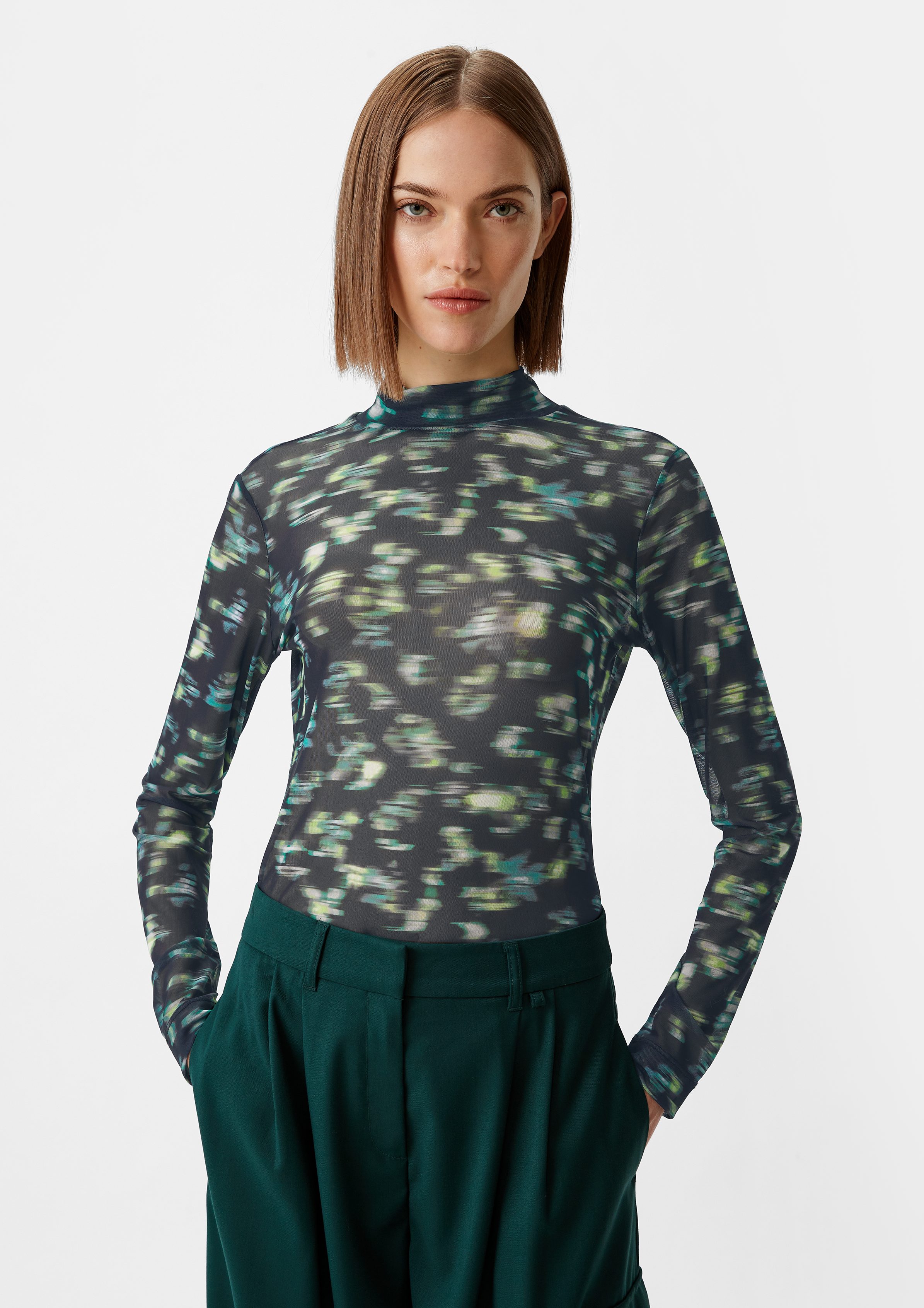 Langarmshirt Longsleeve aus Mesh