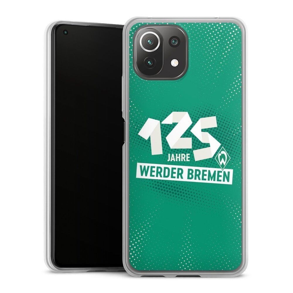 DeinDesign Handyhülle 125 Jahre Werder Bremen Offizielles Lizenzprodukt, Xiaomi Mi 11 Lite Slim Case Silikon Hülle Ultra Dünn Schutzhülle