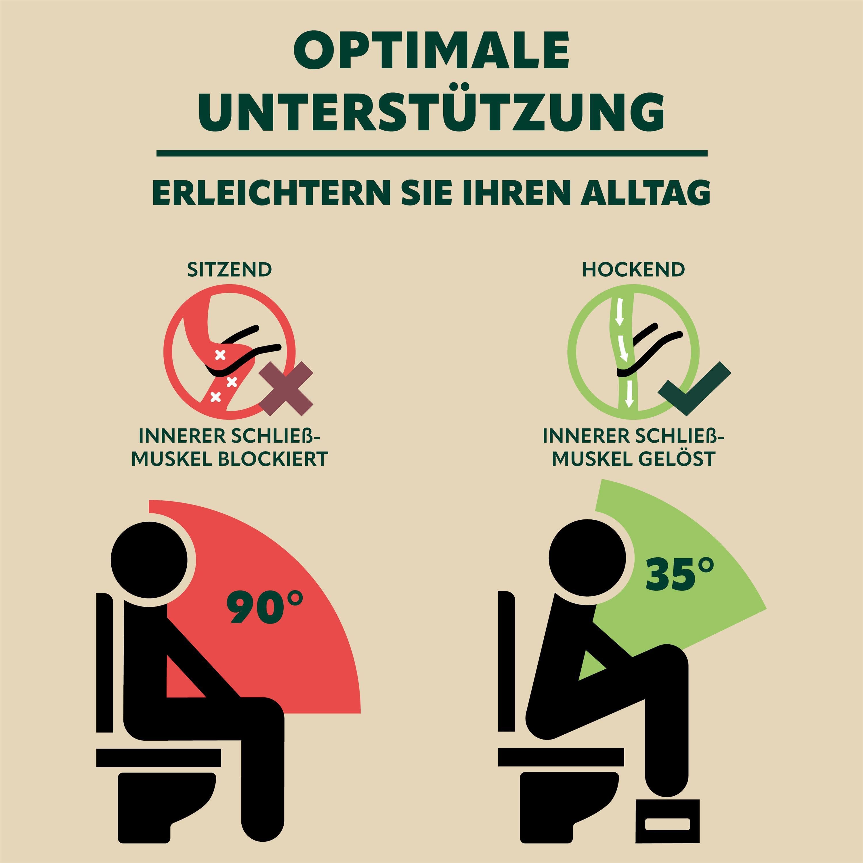 eluno Fußhocker Toilettenhocker, aus Bambus, platzsparend zusammenklappbar