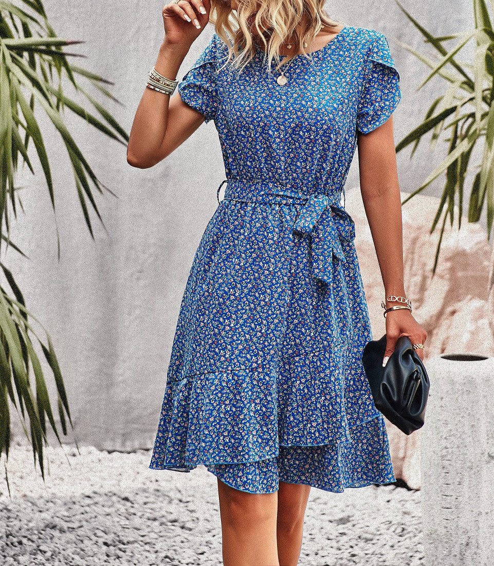 DEBAIJIA Dirndl Sommerkleid Damen Frauen Bedruckter Kleid lässiger Mode günstig online kaufen