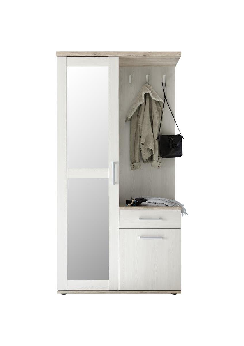 PREISBRECHER Kompaktgarderobe Barbara 100 x 195 x 38 cm (B/H/T)