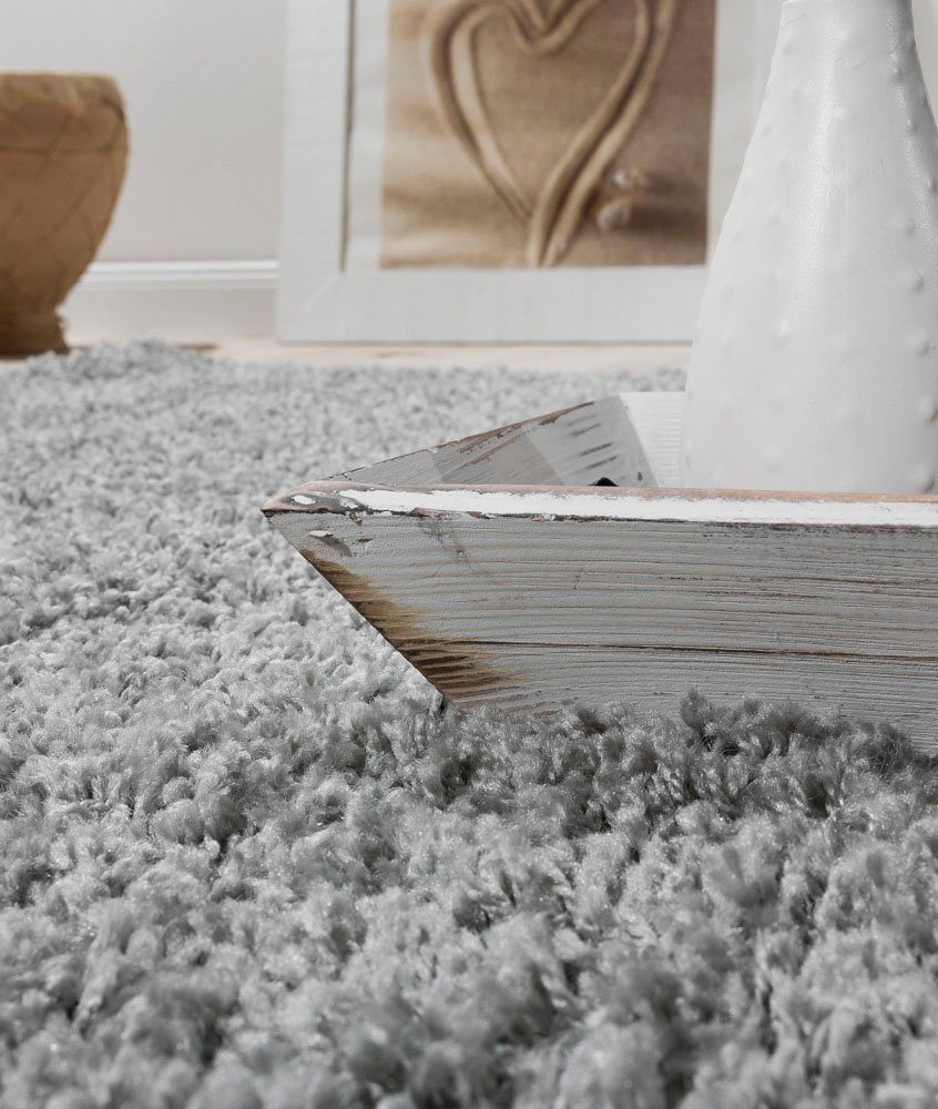 Paco Home Hochflor-Teppich Sky 250, rechteckig, Höhe: 34 mm, gewebt, Uni-Farben, intensive Farbbrillanz, auch als Läufer erhältlich