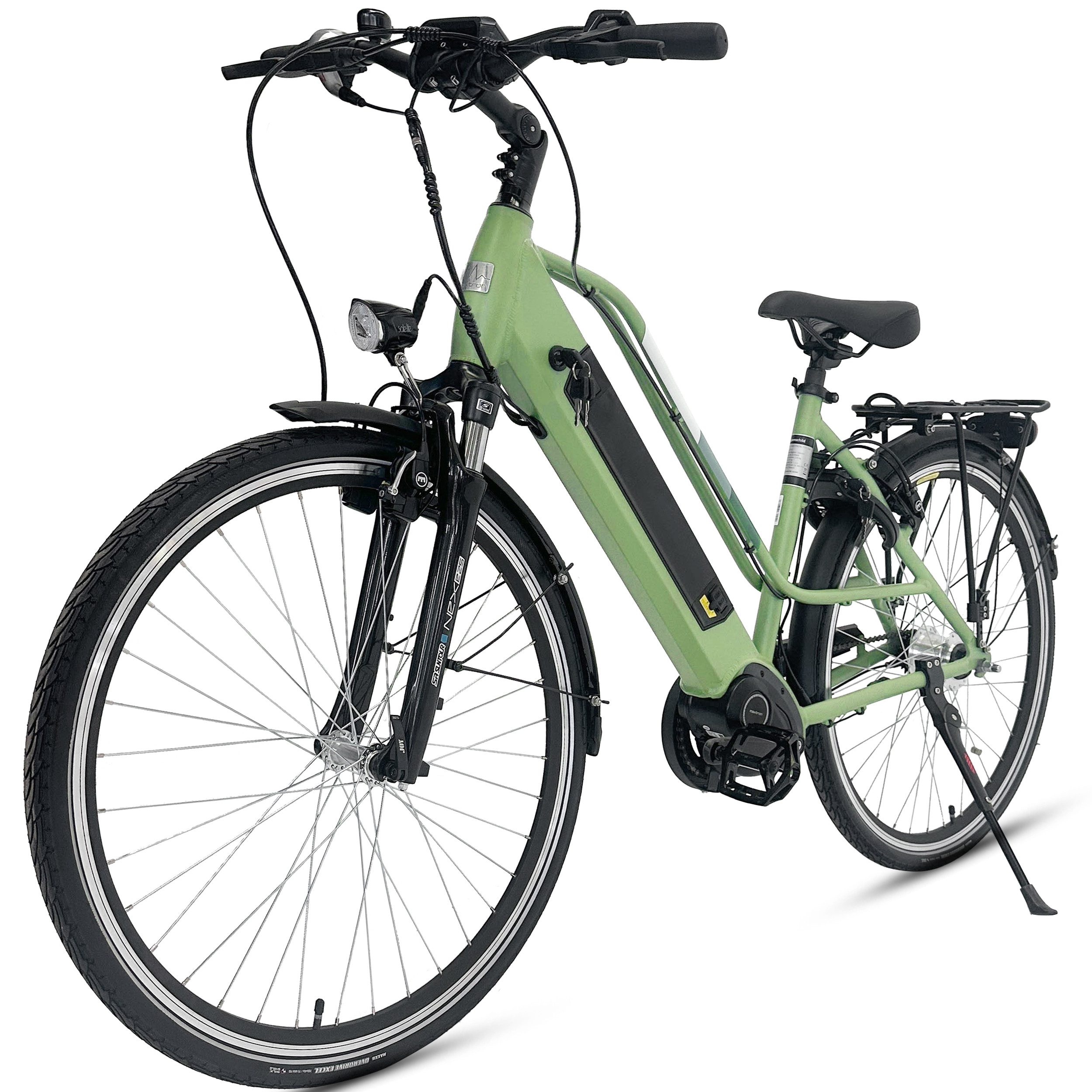 Vankel E-Bike Cityrad Elektrofahrrad für Damen und Herren 360Wh Pedelec, 7 Gang SHIMANO NEXUS Schaltwerk, Nabenschaltung, Mittelmotor, 360 Wh, 100 km Reichweite 24,5 kg Leichtbau 130 kg Zuladung!Pedelec