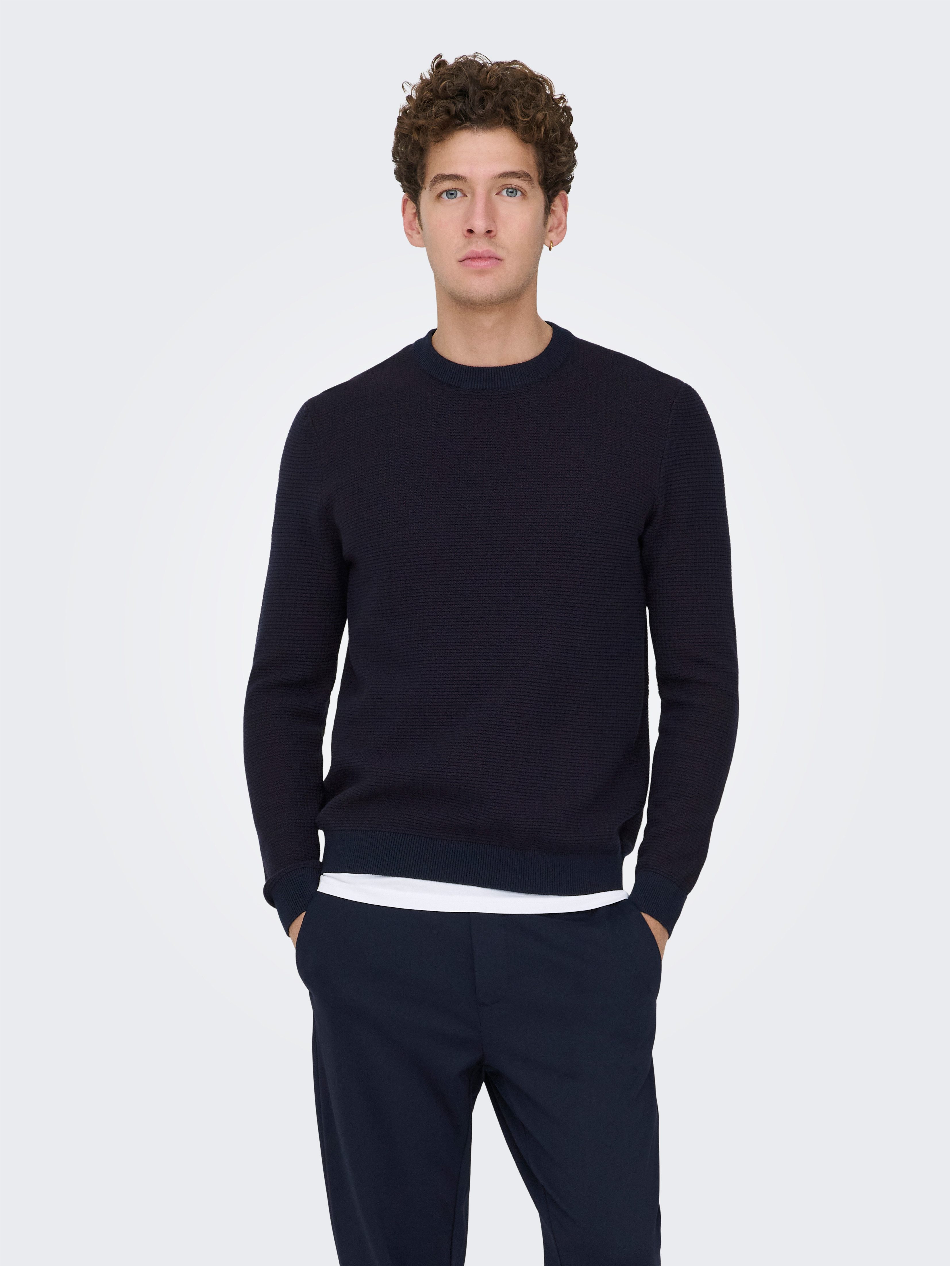 Strickpullover ONSDAVE REG LS CREW NECK KNIT NOOS