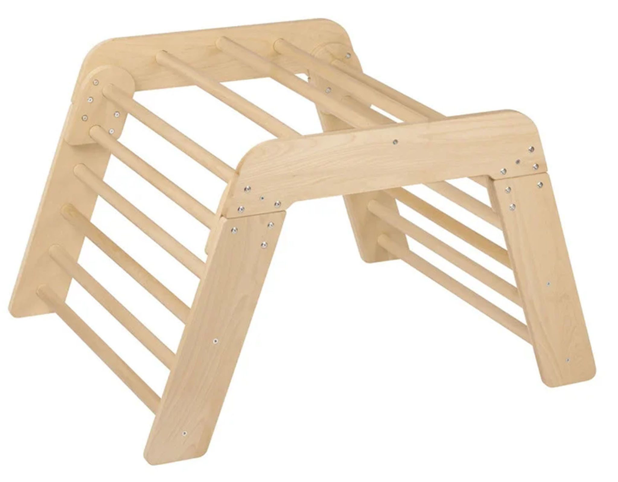 Playtive Klettergerüst Kinder Klettertrapez aus Buchenholz ab 2 Jahren B 80xH 60xT 99 cm