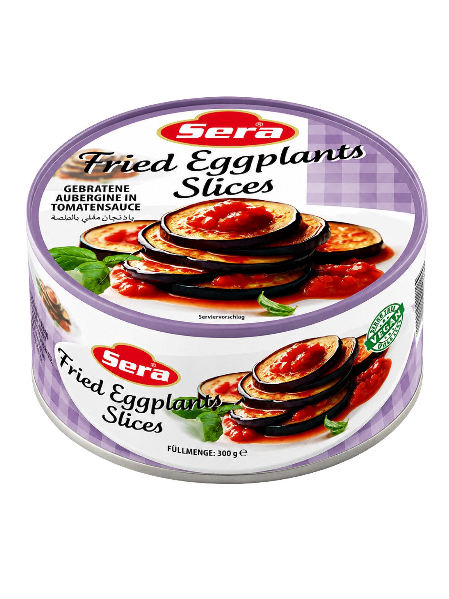 SERA FOOD Fertiggericht Gebratene Auberginenscheiben – mediterran & servierfertig, (Vegane Konserven), Spezialität, servierfertig, vegan/vegetarisch, hochwertige Zutaten