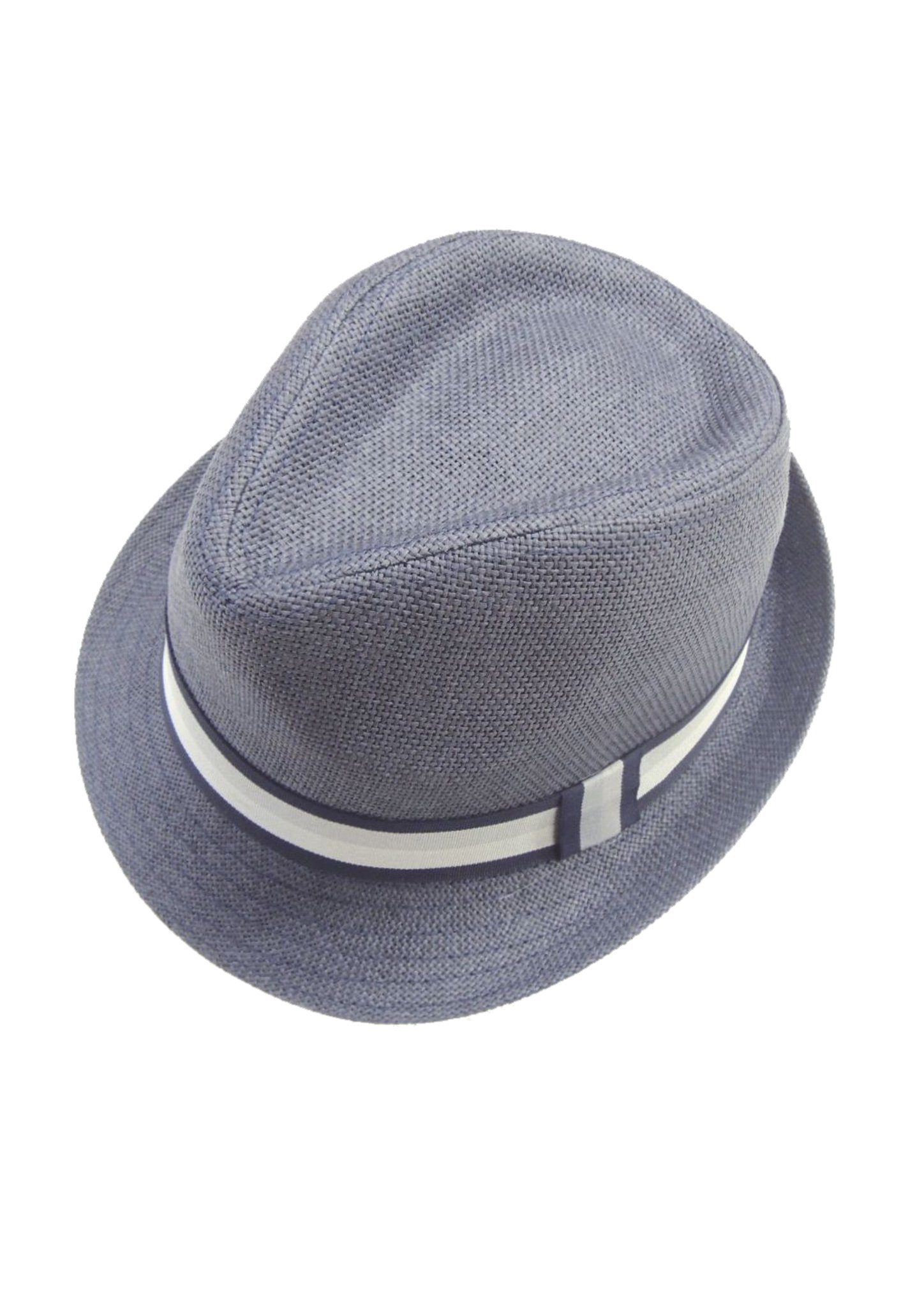 gestreiftem Chaplino Trilby Stoffband mit dunkelblau