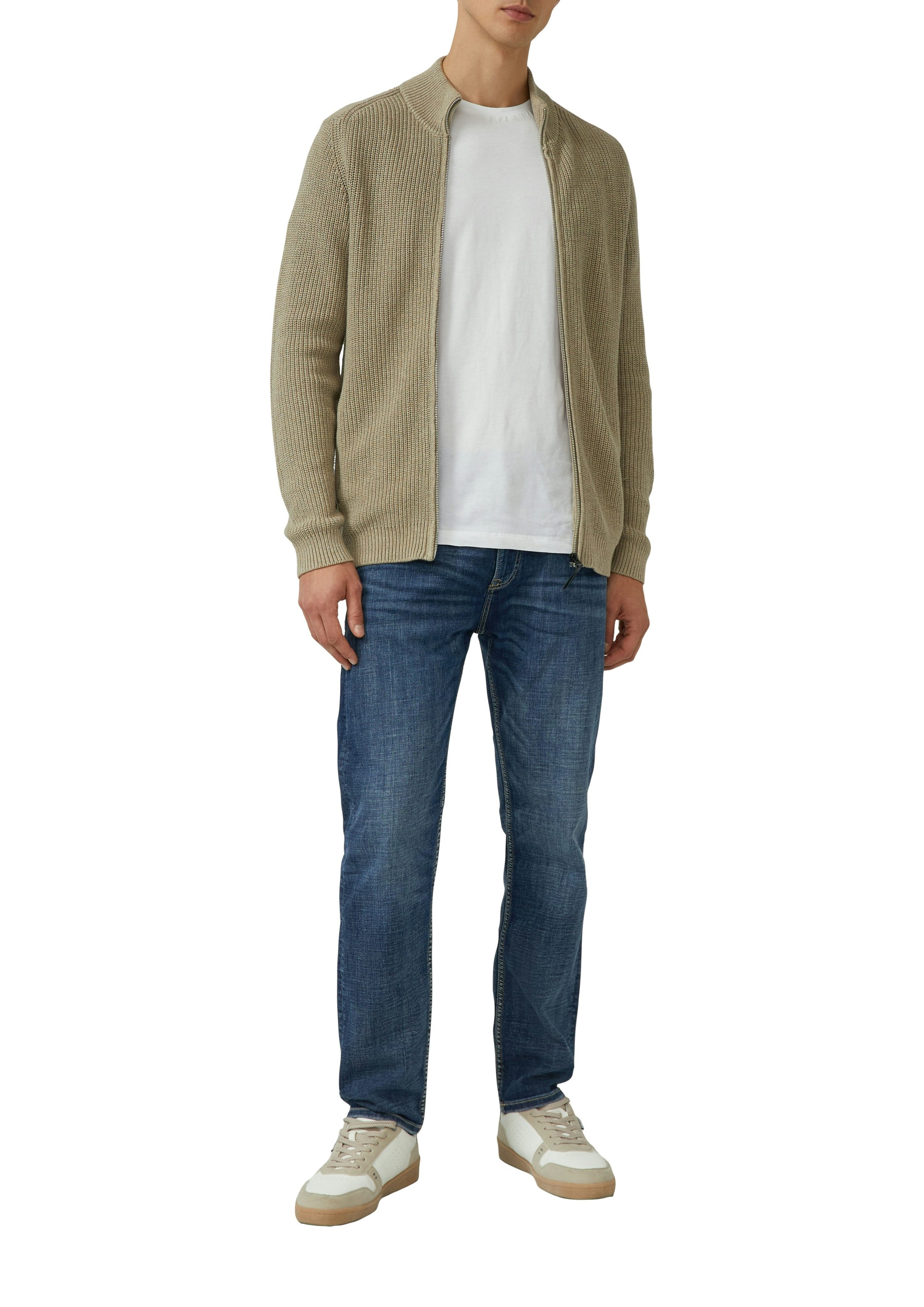 s.Oliver Strickjacke mit Stehkragen und Reißverschluss – Bild 3 von 4
