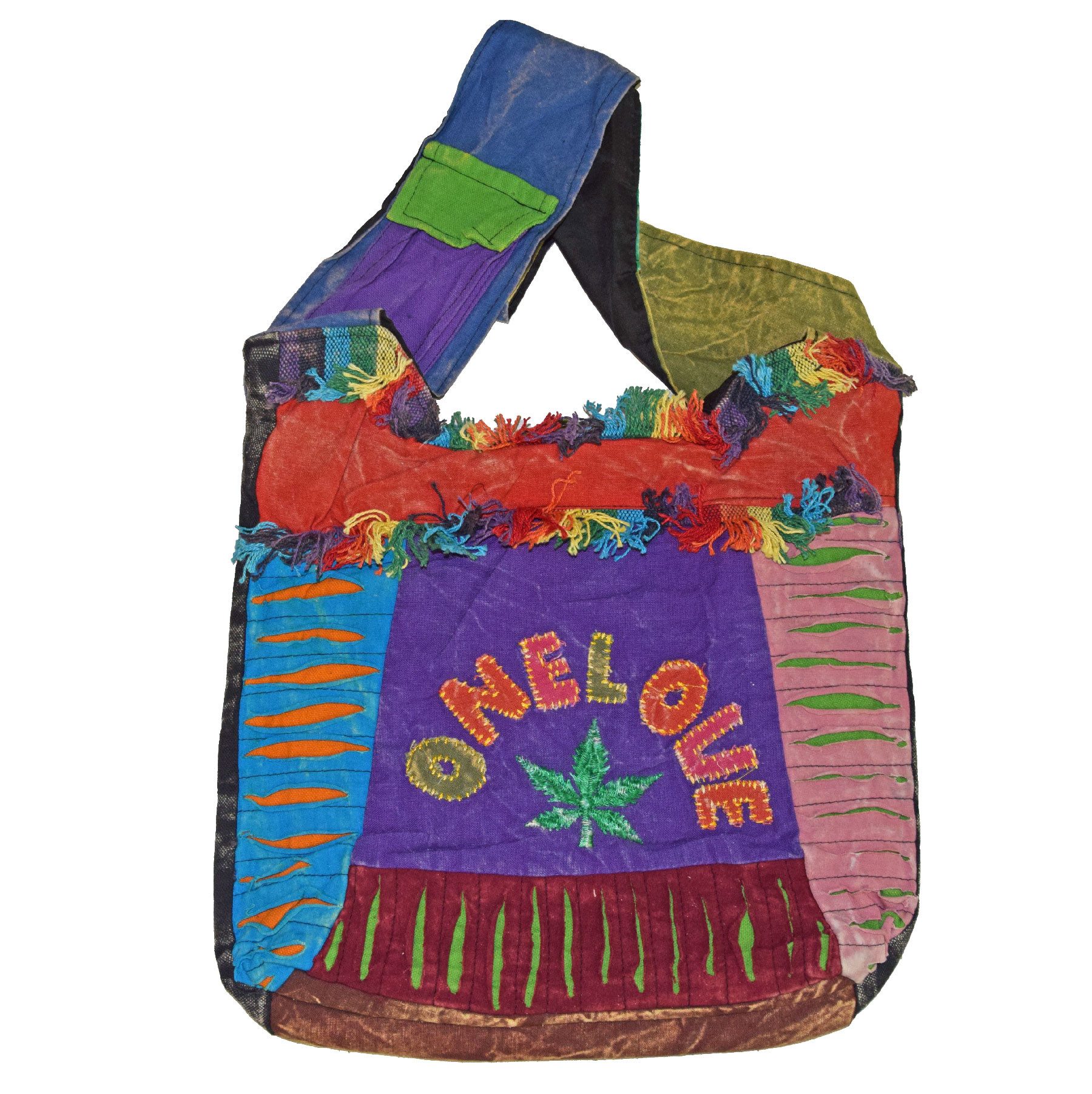 SIMANDRA Umhängetasche Patchwork Tasche bestickt, zum Umhängen