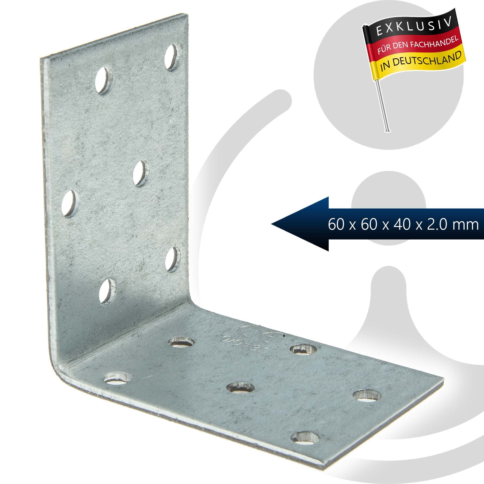 MASTERPROOF PROFESIONAL Winkelverbinder Lochplattenwinkel Winkelverbinder, feuerverzinkt