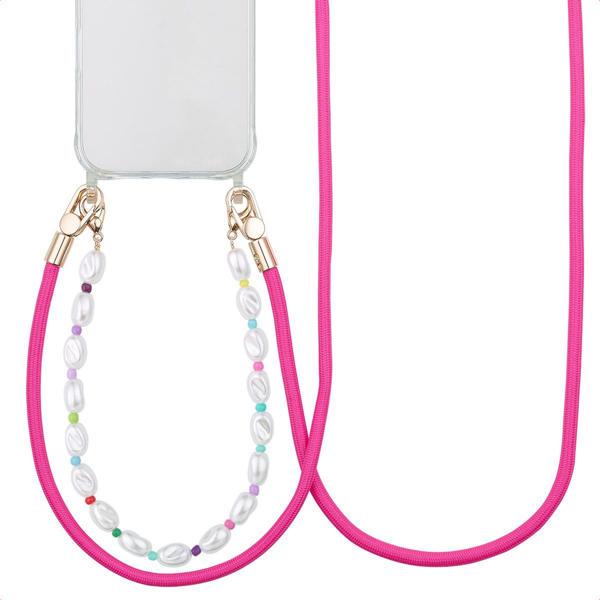 imoshion Smartphone-Tragegurt imoshion Farbige Handyketten Set mit Perlen – Rosa, (2-tlg)