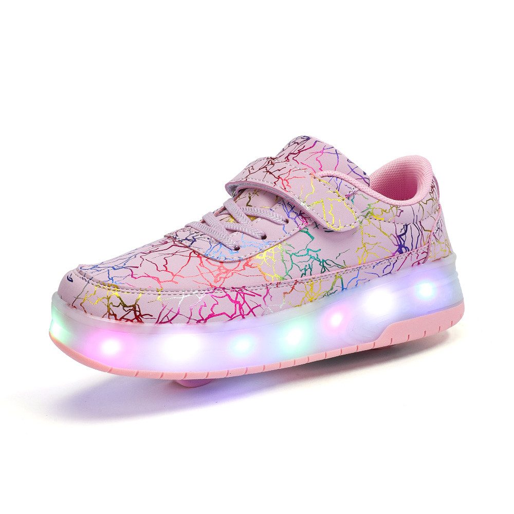 HUSK'SWARE Rollschuhe, (1 Paar, 2 Räder effektiv stoßdämpfendes und verschleißfestes Gummimaterial), Verstecktes Skating-System mit eingebauten unsichtbaren PU-Rädern