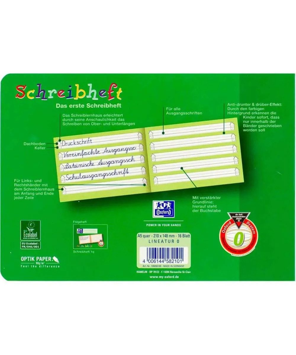OXFORD Schulheft Oxford Schulheft A5 quer, Lin 0 16 Blatt, liniert