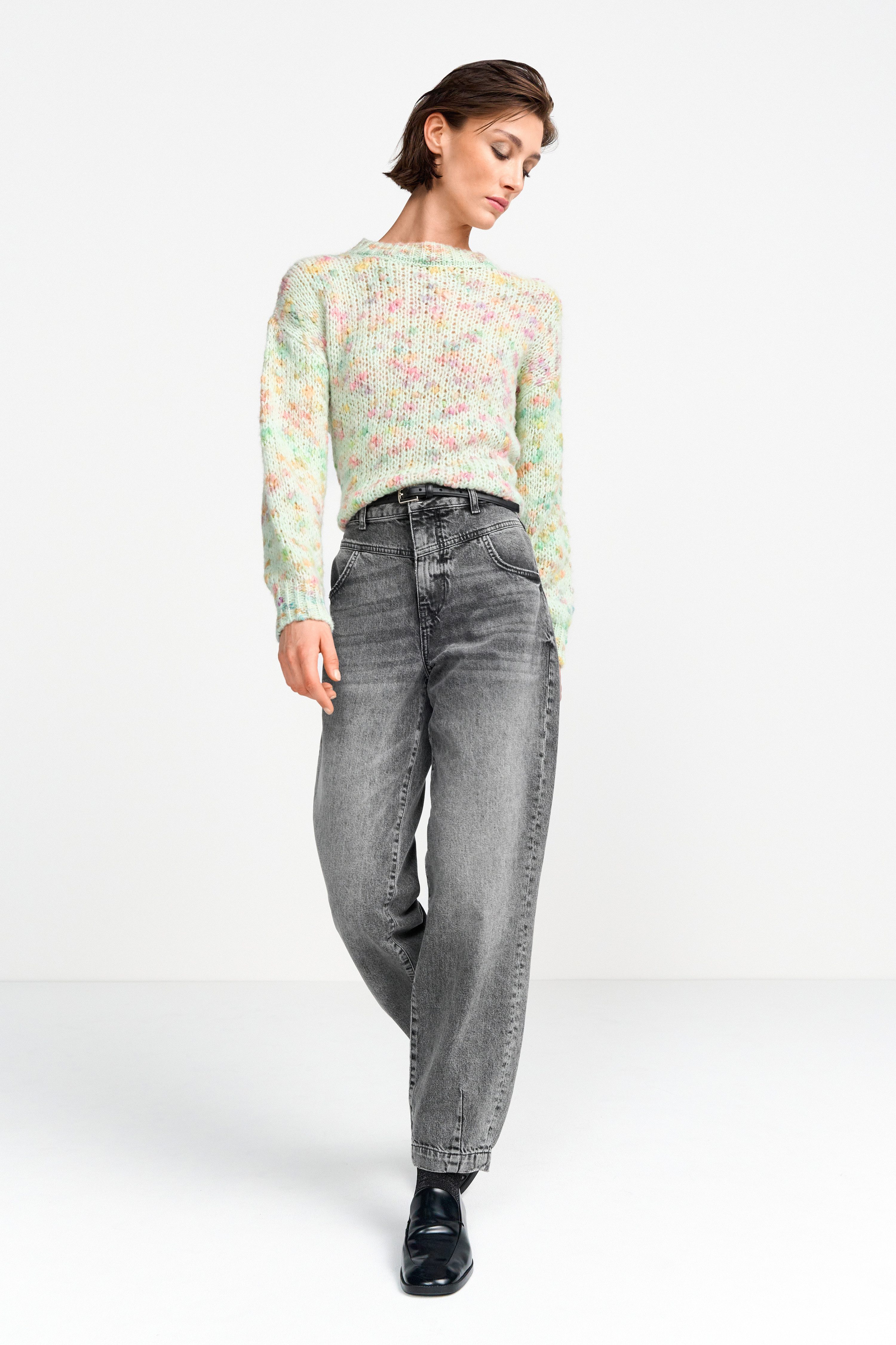 RICHROYAL Rundhalspullover mit auffälligem Musterdesign günstig online kaufen