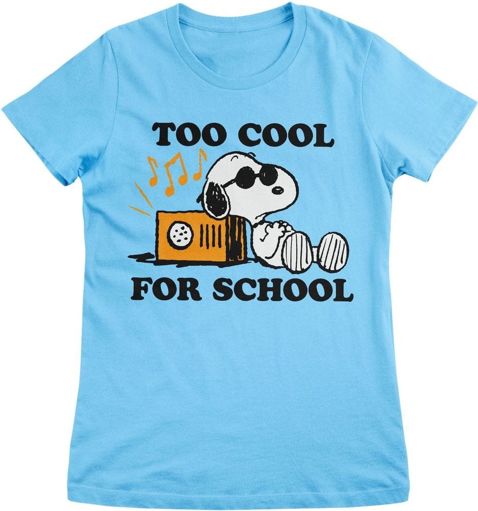 PEANUTS Worldwide LLC T-Shirt Snoopy Too Cool For School Girly Tee