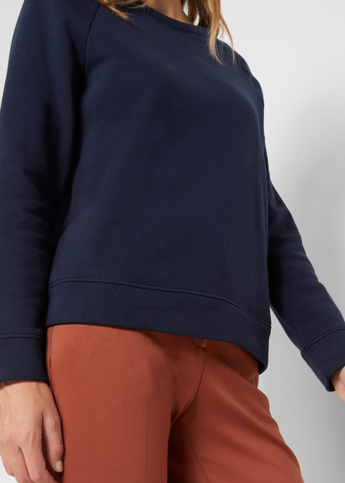 bonprix Sweatshirt klassischer Rundhalsausschnitt, bequeme Passform, ohne V günstig online kaufen