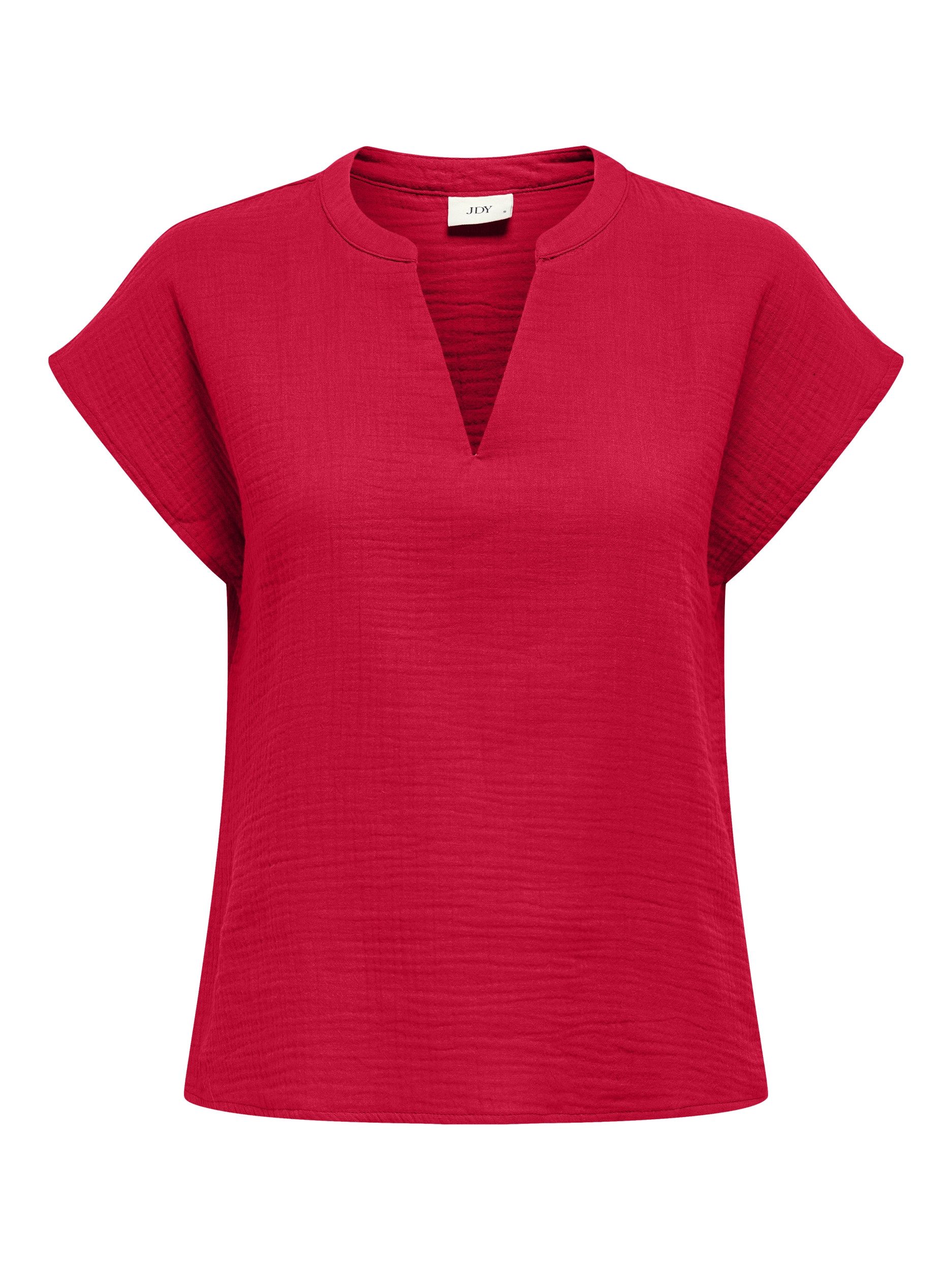 pieces Kurzarmbluse – Kurzarm Bluse Damen – Baumwolltop Regular Fit
