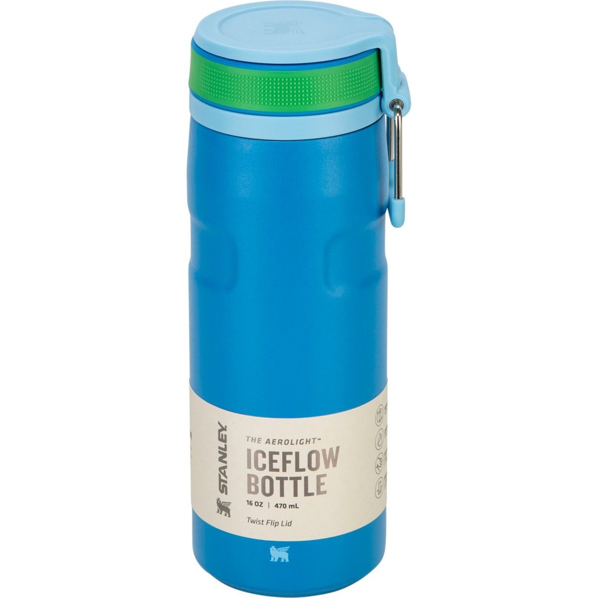 STANLEY Trinkflasche Iceflow Bottle Twist Flip 0,47 L Azure