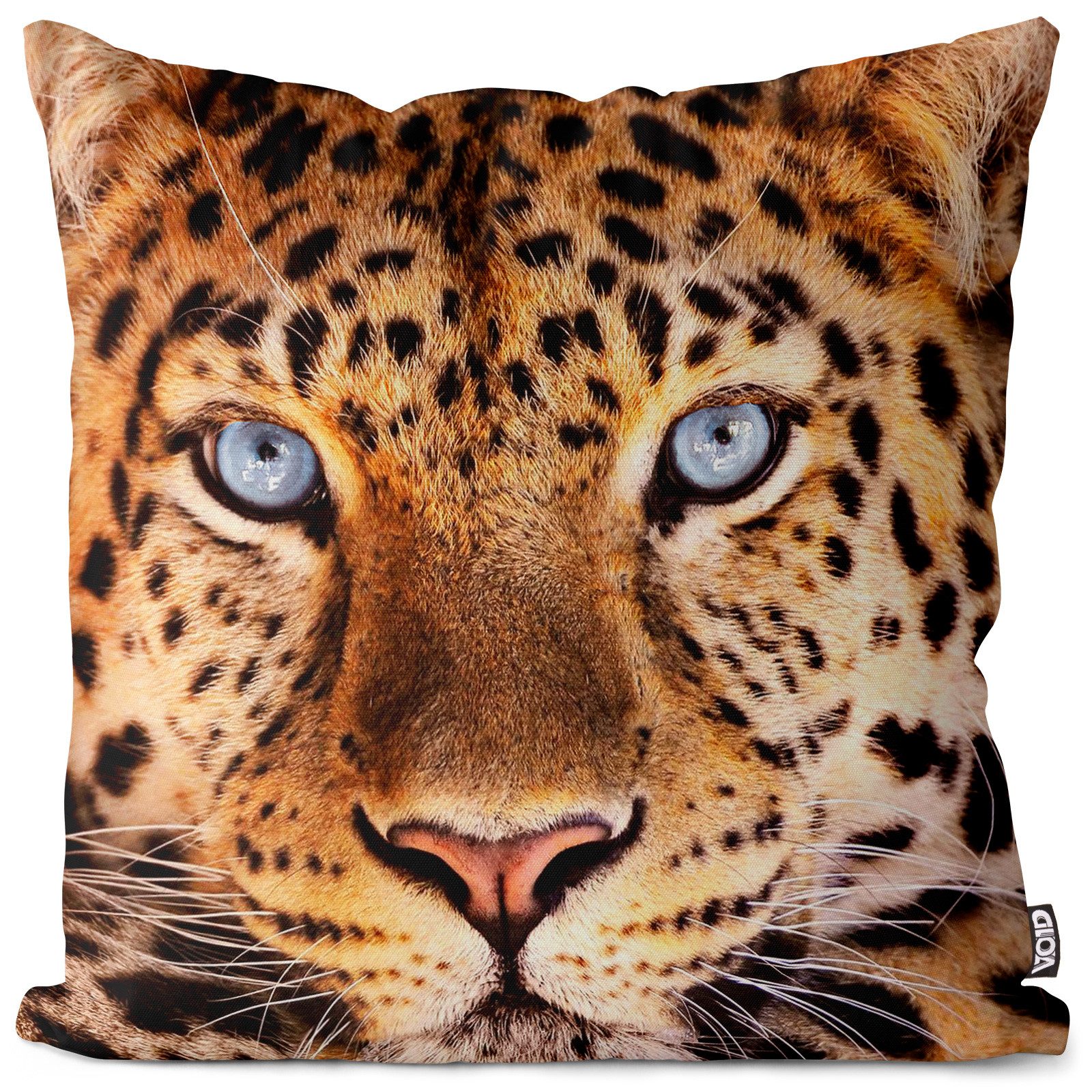 VOID Kissenbezug, Leopardenkopf Outdoor Indoor Leopard Leo Katze Raubkatze