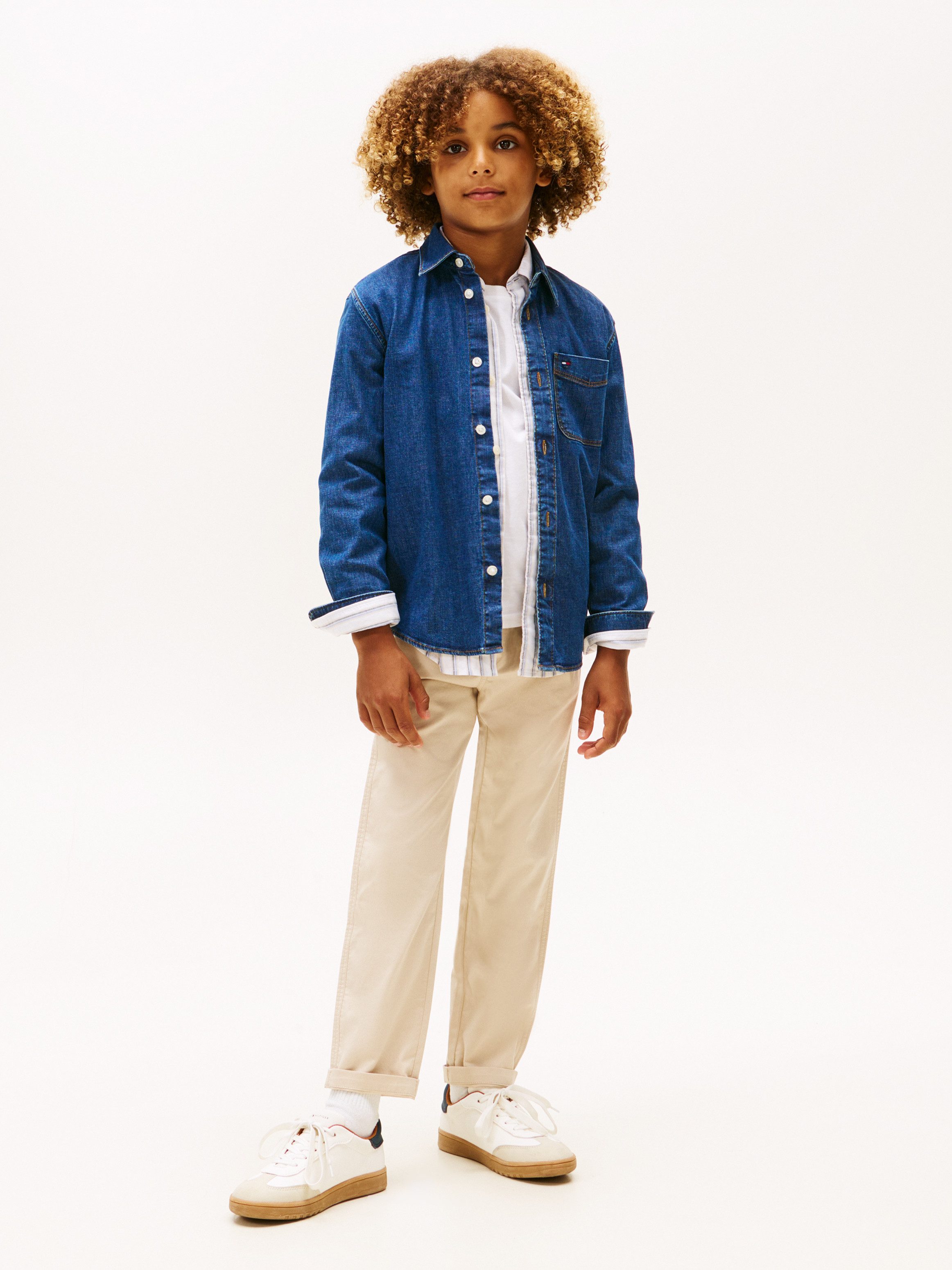 Tommy Hilfiger Jeanshemd RELAXED DENIM SHIRT Regular fit, für Kinder bis 16 Jahre