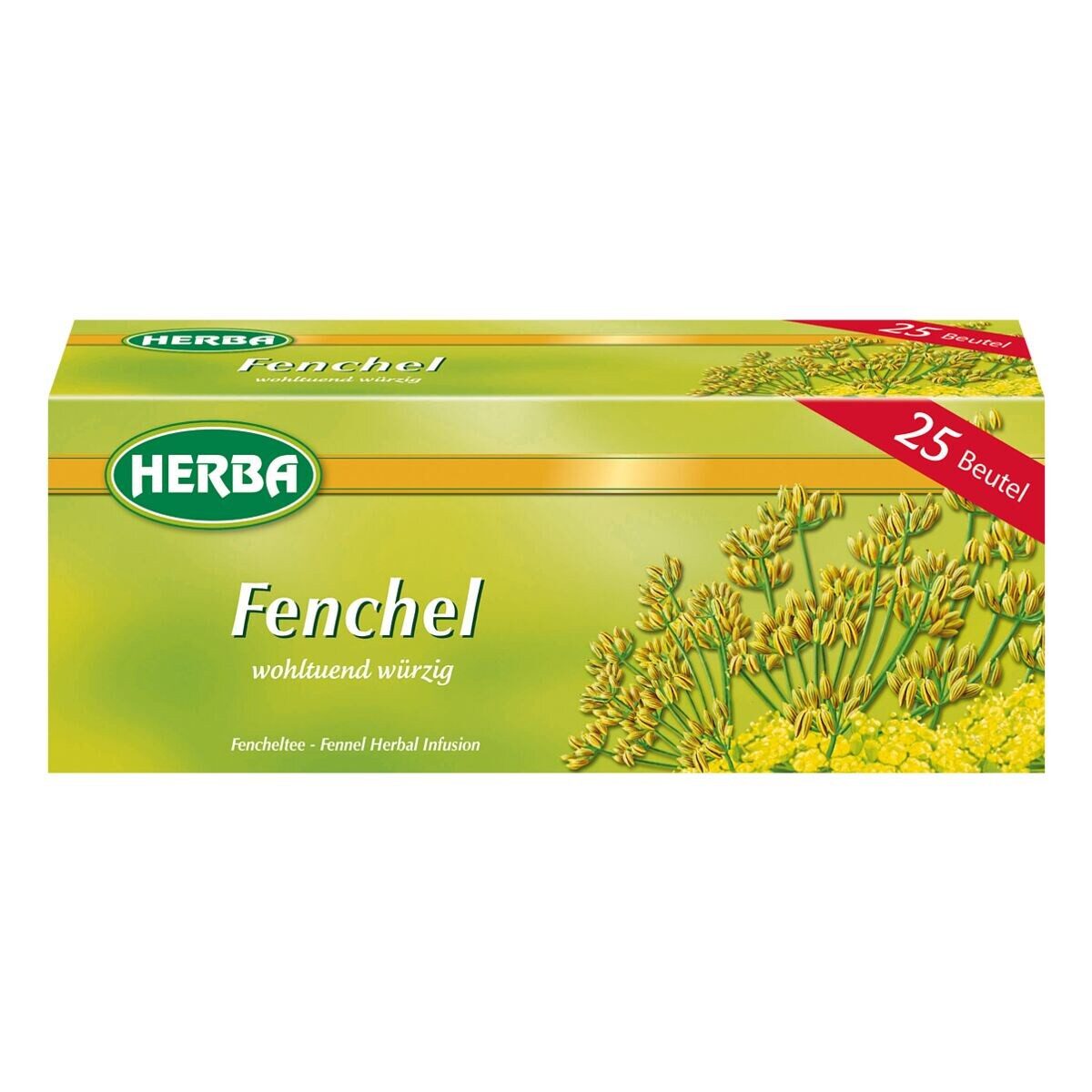 HERBA Tee Fenchel, 25 Teebeutel, Kräutertee