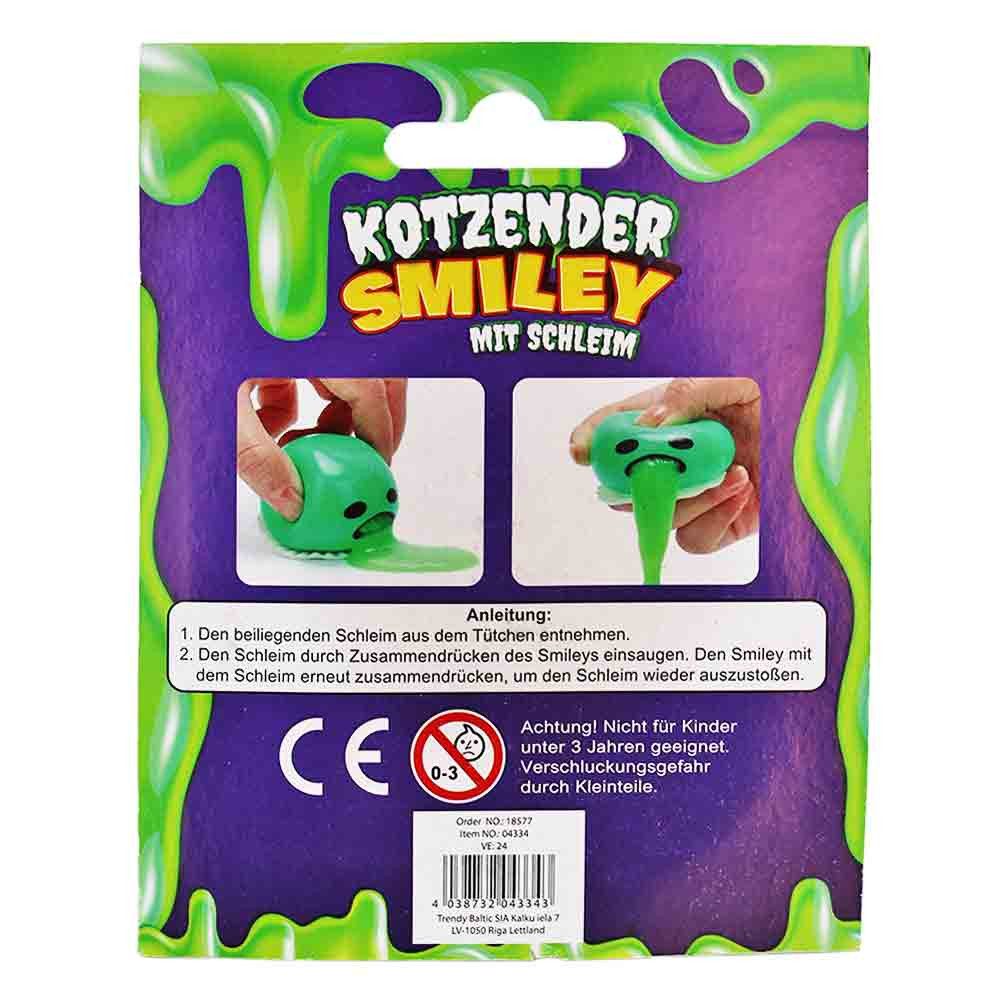 BEMIRO Spielfigur 4 Stück Kotzender Smiley mit Squeeze Schleim - ca. 4,5 cm, (4-tlg) – Bild 4 von 5