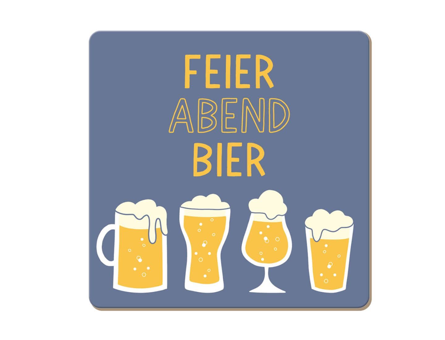 Grafik Werkstatt Getränkeuntersetzer Korkuntersetzer Feierabendbier