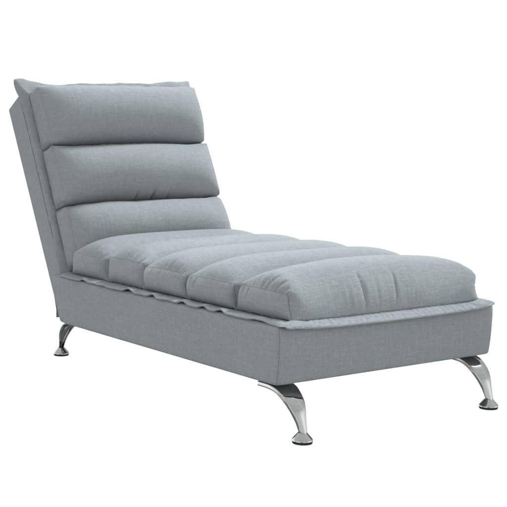 vidaXL Chaiselongue Chaiselongue mit Kissen Hellgrau günstig online kaufen