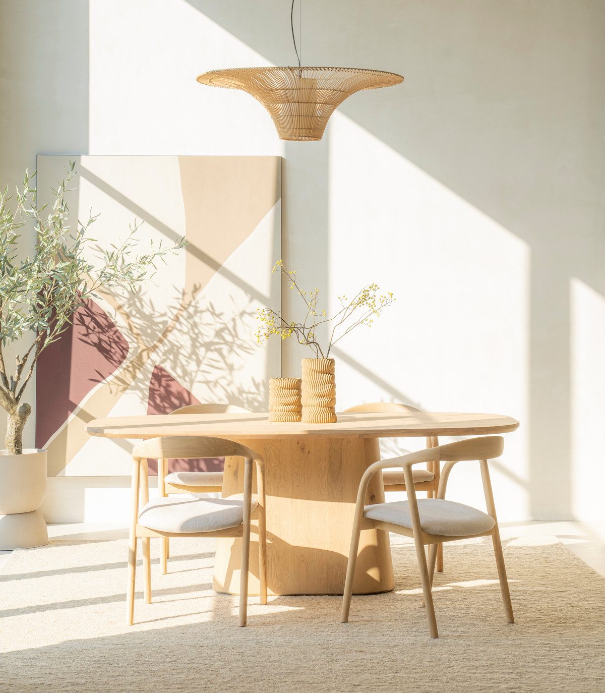 Maison ESTO Esstisch ENOVA oval Eiche natur Esszimmertisch, Tiefe 110 cm