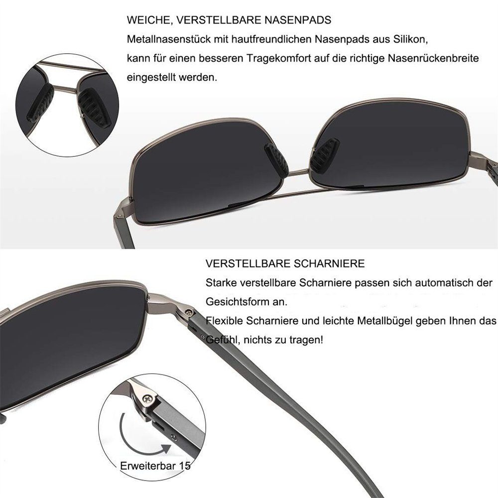Polarisierte Herren,Legierungsrahmen für GLAMO Sonnenbrille Sonnenbrille Sonnenbrille