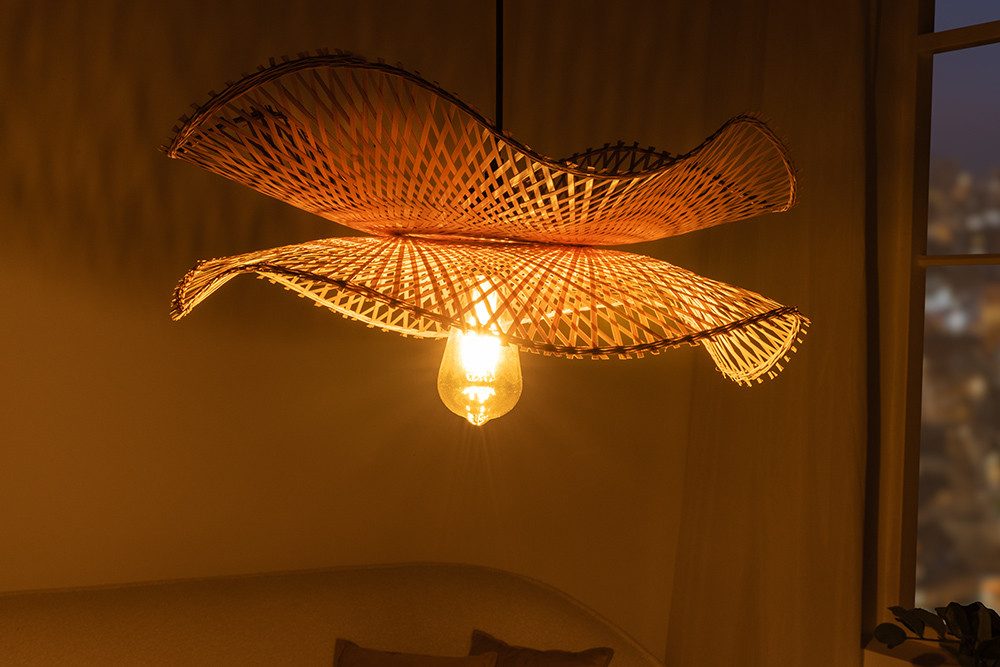 riess-ambiente Hängeleuchte ORGANIC LIVING 50cm natur · Pendellampe mit Sch günstig online kaufen