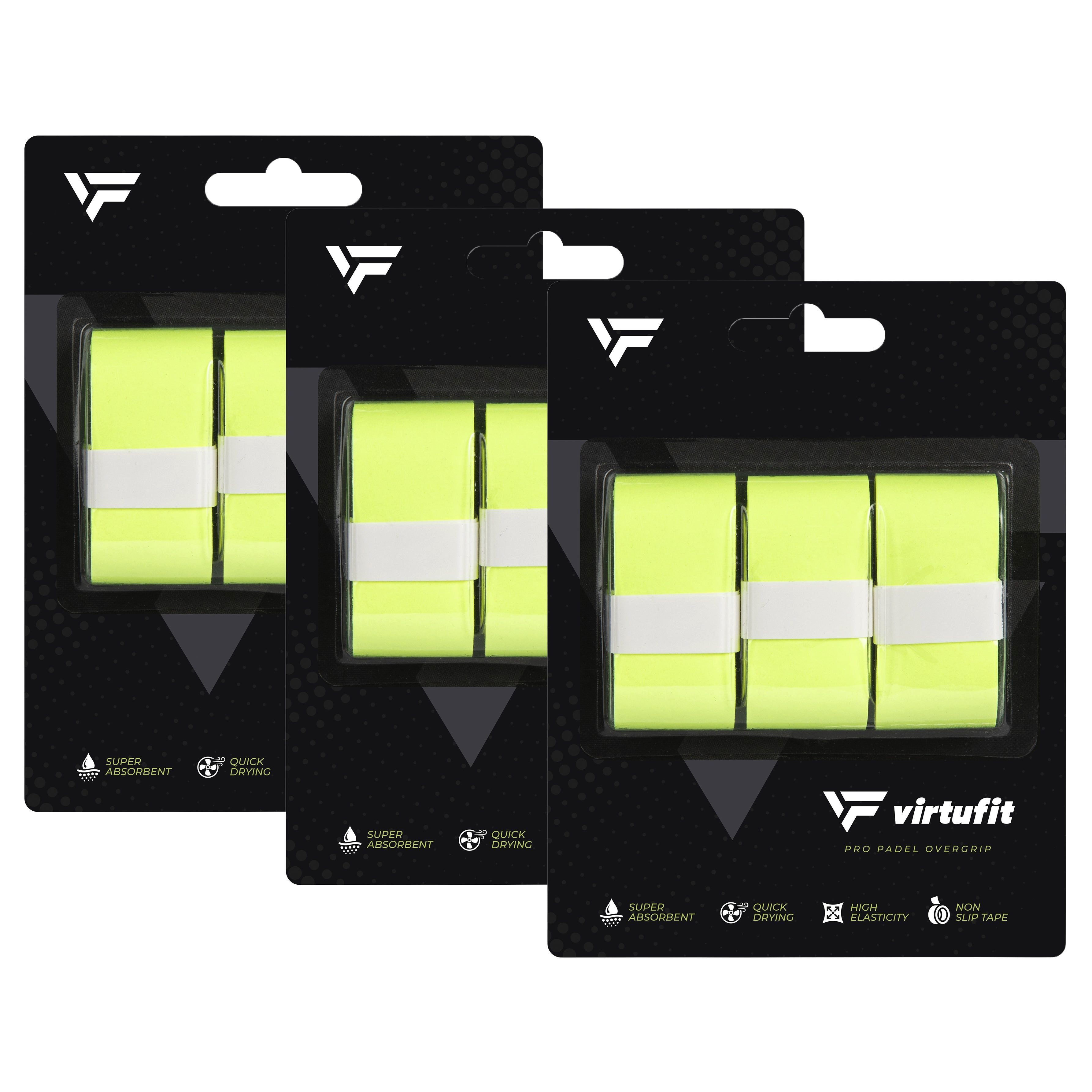 VirtuFit Griffband VirtuFit Pro Padel Übergriffbander - Neongrün - 9 Stück