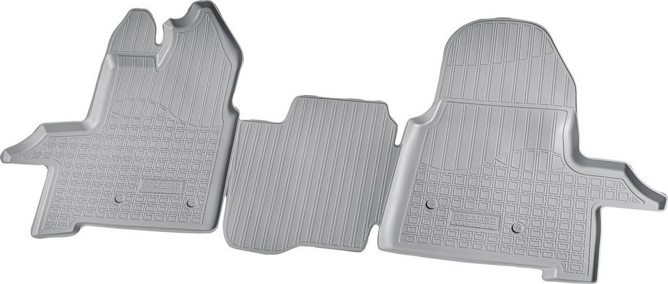 RECAMBO Passform-Fußmatten CustomComforts (2 St), für Ford Transit, ab 2014  vorne, perfekte Passform, Hohe Gummiqualität (TPE Material) – längere  Lebensdauer der Automatten