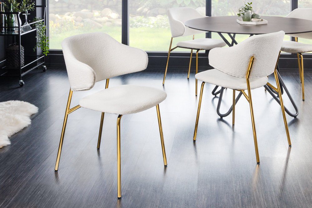 riess-ambiente Armlehnstuhl VOGUE weiß / gold günstig online kaufen