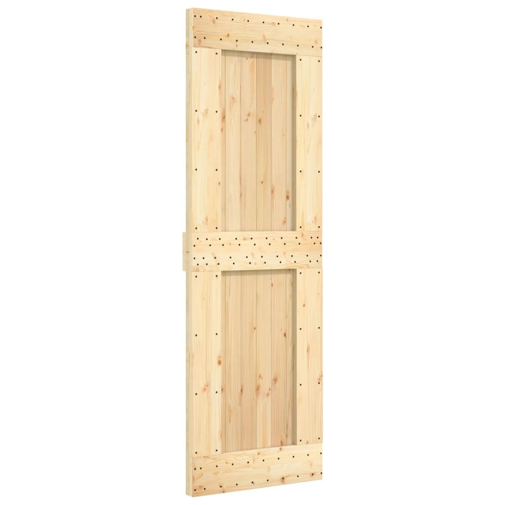 Thumbnail - vidaXL Schiebetür Schiebetür mit Beschlag 70x210 cm Massivholz Kiefer
