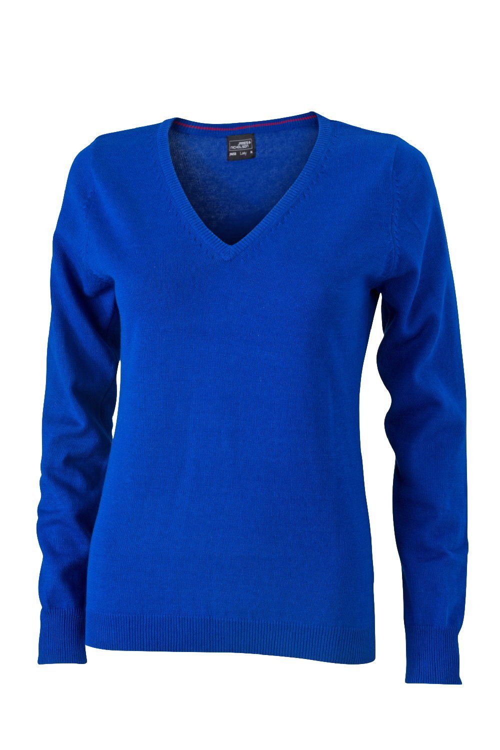 James & Nicholson Strickpullover JN 658 Damen V-Neck Pullover Leichte Strickqualität