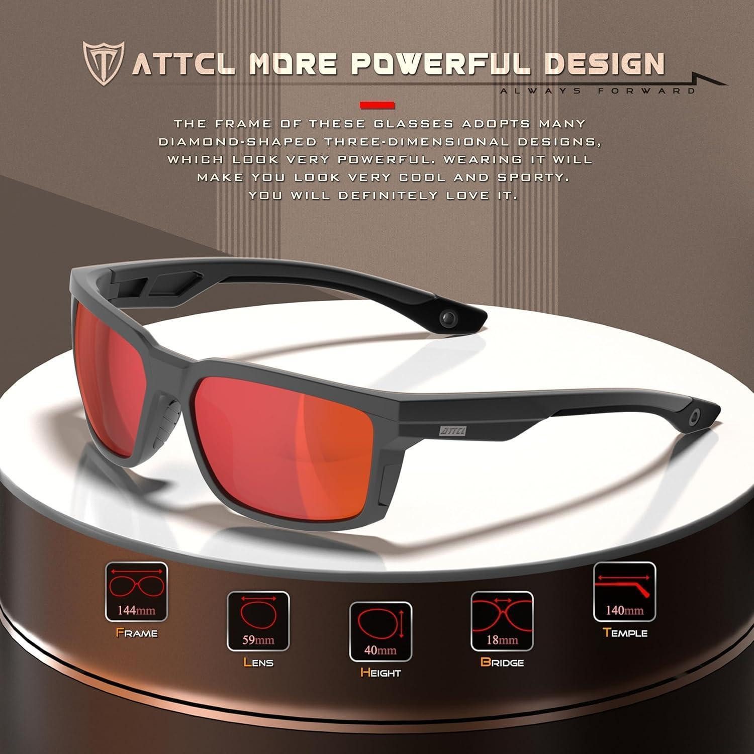 LuxusKollektion Sonnenbrille Sonnenbrille Herren Polarisierte Sportbrille Schwarz Rot Verspiegelt