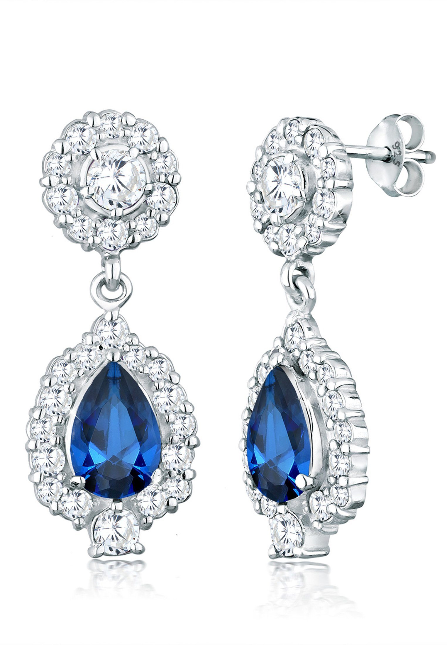 Elli Premium Paar Ohrhänger Tropfen Zirkonia Glamour Elegant 925 Silber