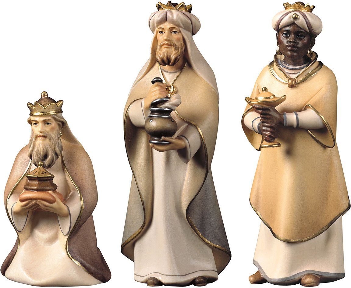 Krippe, St), ULPE Weihnachtsdeko (Set, Heilige WOODART zur Komet Drei Handarbeit Könige, 3 Krippenfigur