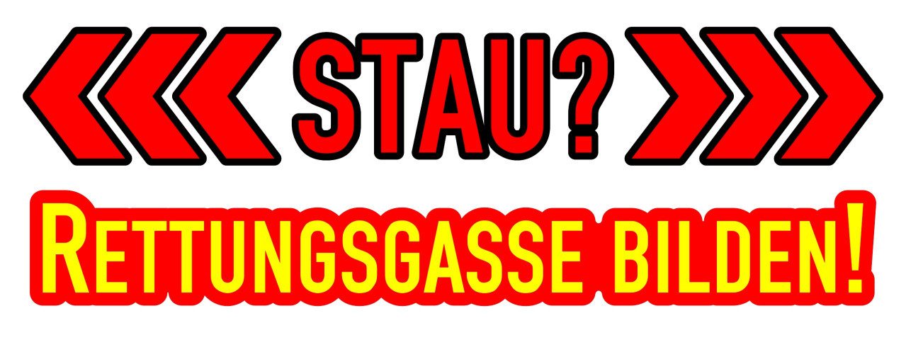 Hermann Schütz Aufkleber Hermann Schütz Aufkleber STAU? Rettungsgasse