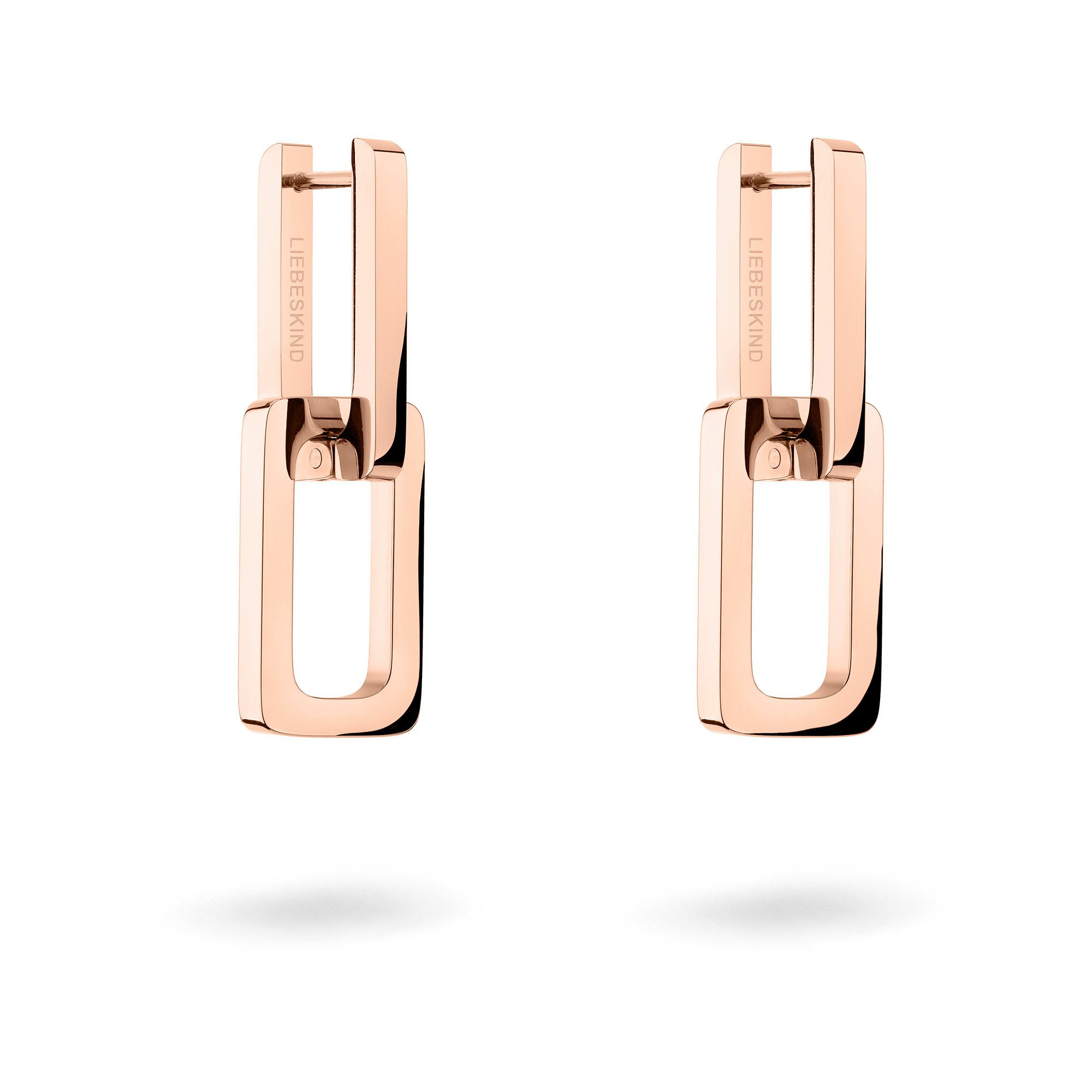 Liebeskind Berlin Paar Creolen Schmuck Geschenk Edelstahl Ohrringe The Mini Link, Einhänger abnehmbar