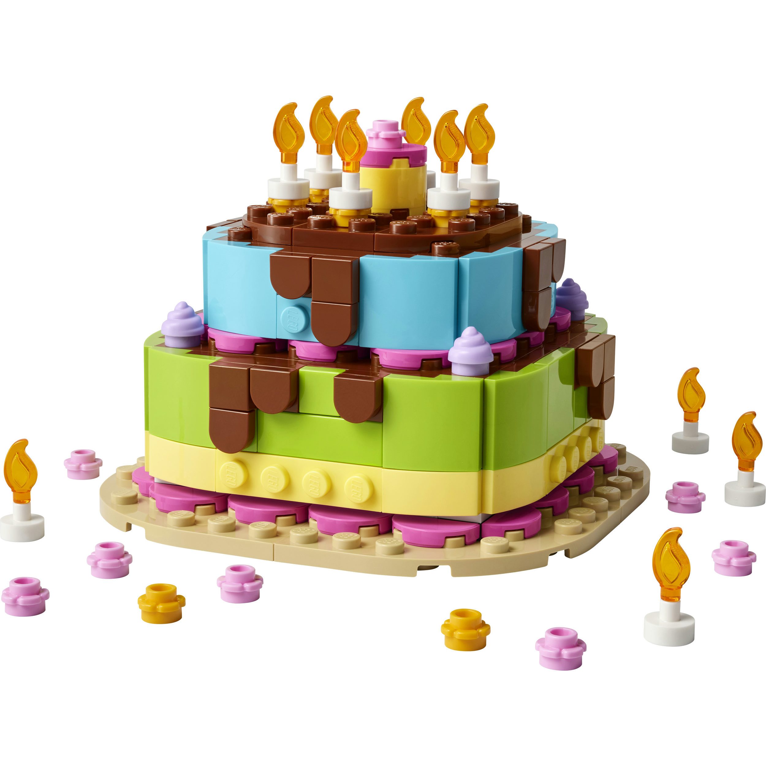 LEGO® Geburtstagstorte (40815), LEGO Iconic Konstruktionsspielsteine, (219 St), Made in Europe