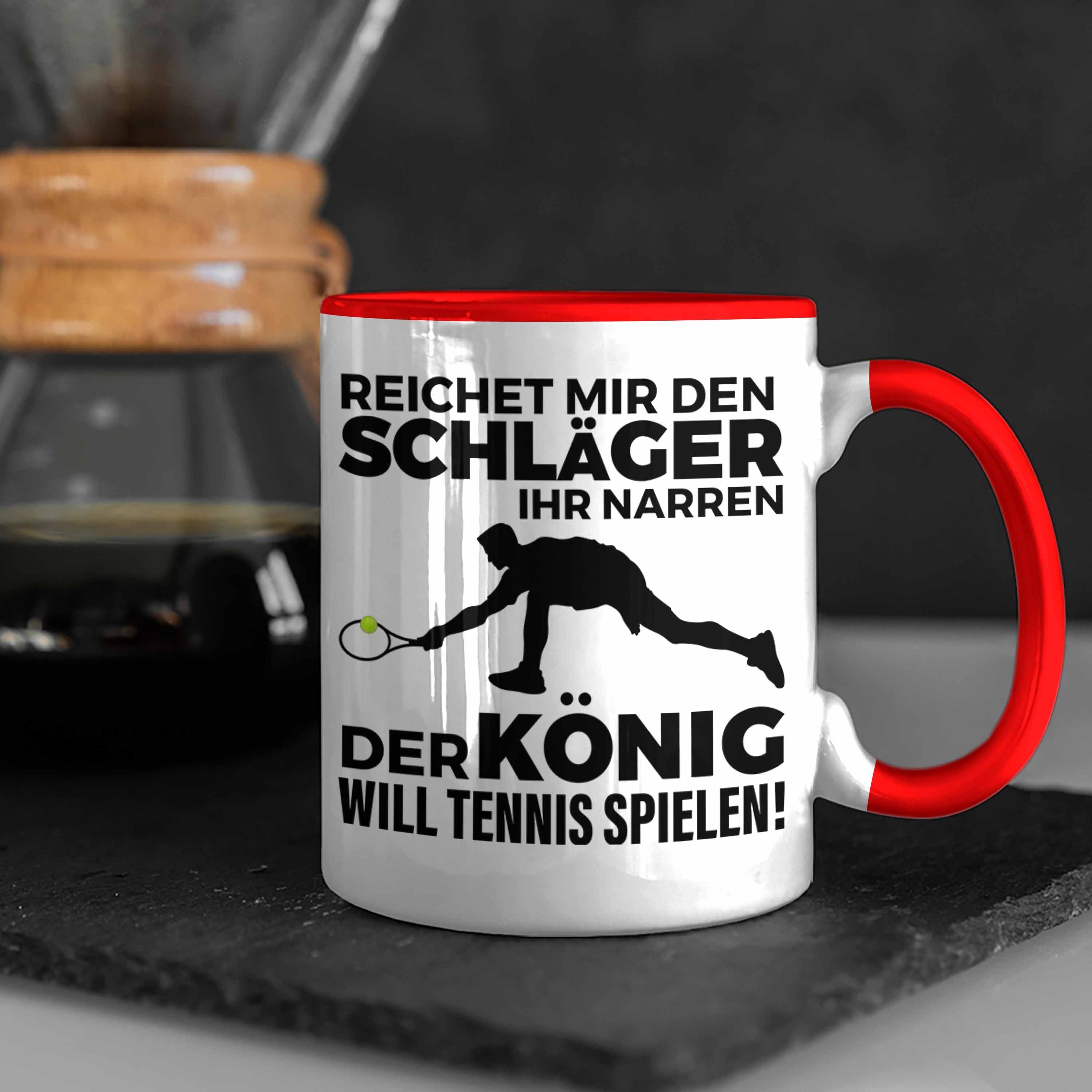 Männer Coach Tasse Geschenk Tennis Trendation - Trainer Trendation Spruch Tasse Tennisspieler Mann Rot Geschenkidee